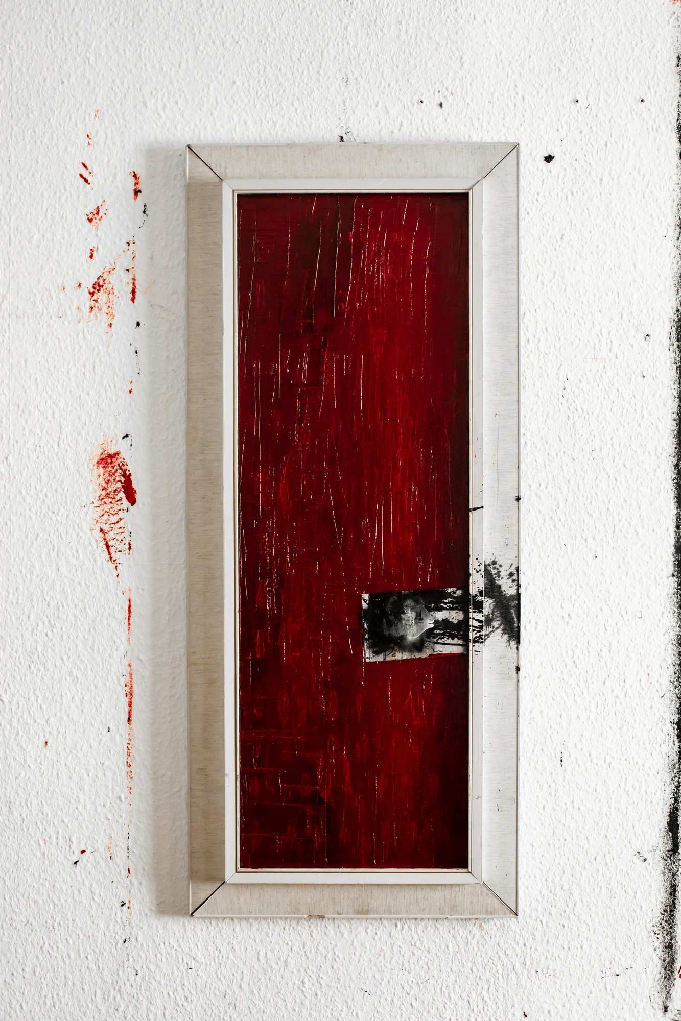 Deep red oil painting by BROK from Studies on Red, Berlin
